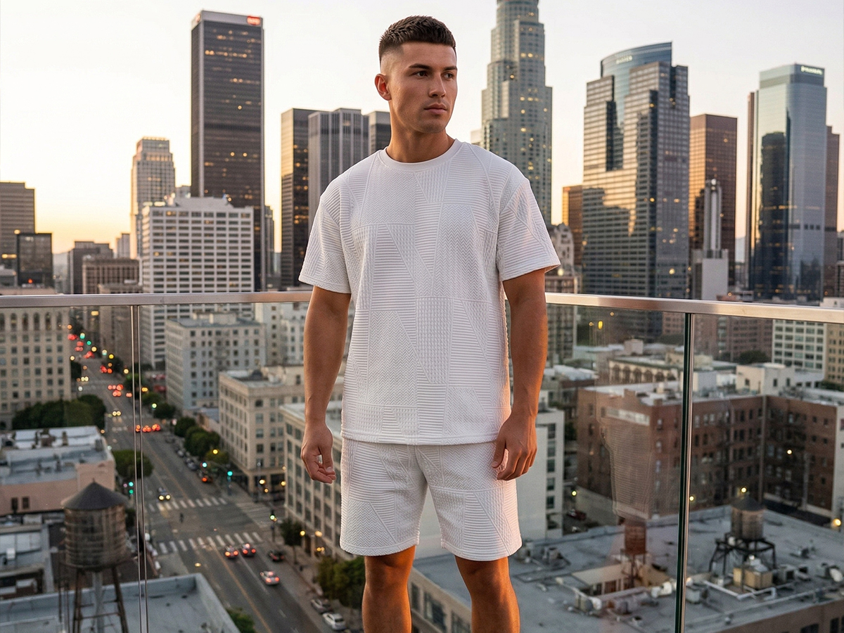 DTLA rooftop tonal short set